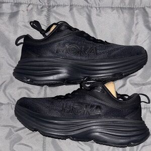 Hoka Men's All-Black Athletic Shoes M Bondi 9